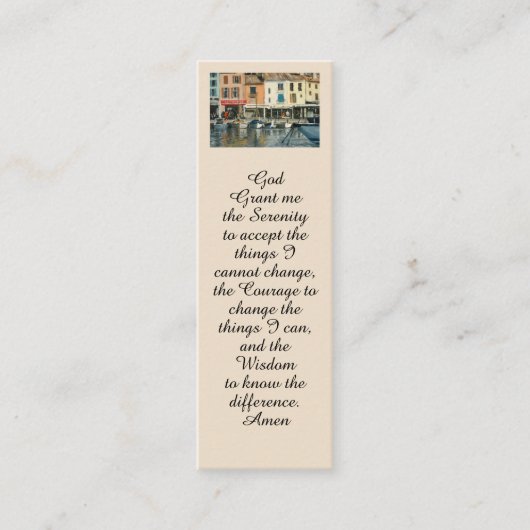 風景絵画記念生活お祝いカード スキニー名刺 (正面)