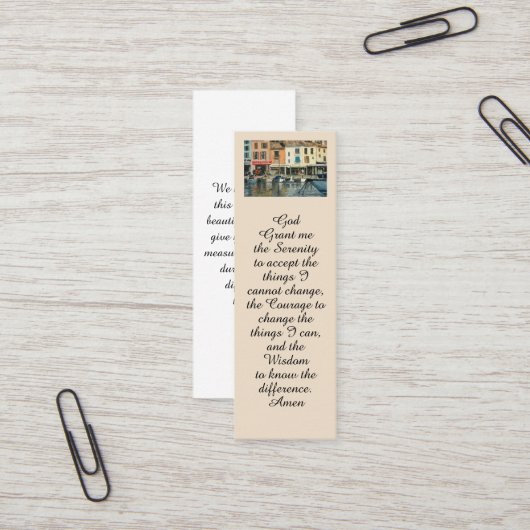 風景絵画記念生活お祝いカード スキニー名刺 (正面/裏面インサイチュ)