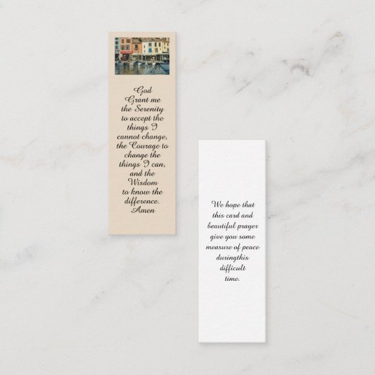 風景絵画記念生活お祝いカード スキニー名刺 (正面/裏面)