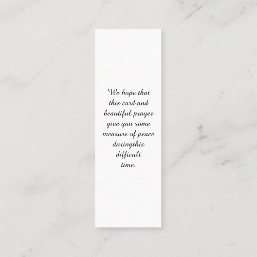 風景絵画記念生活お祝いカード スキニー名刺 (裏面)