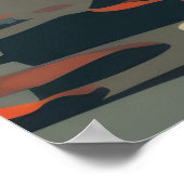 風景自然サンセットランドスケープ自然 ポスター (角)