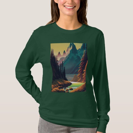 風景自然水 Tシャツ (正面)
