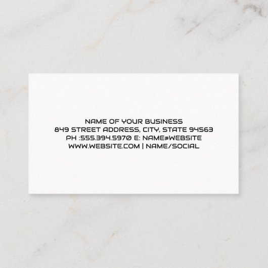 風景芝生と茂み 名刺 (裏面)