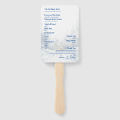 風景雪エレガント雪の冬の結婚式 ハンドファン (裏面)