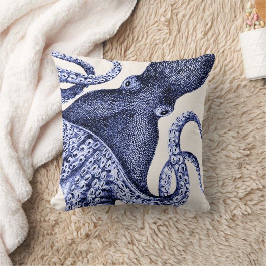 風景青タコ クッション (ブランケット)