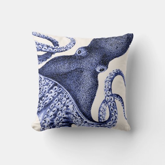 風景青タコ クッション (正面)