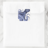 風景青タコ スクエアシール (バッグ)