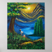 風景鮮やか色サンセット読のファインアート ポスター (正面)