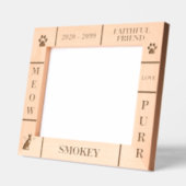 風景10x8ペット記念エンジェル猫の名前年 レーザー彫刻フレーム (左)