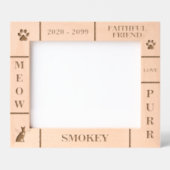 風景10x8ペット記念エンジェル猫の名前年 レーザー彫刻フレーム (正面)