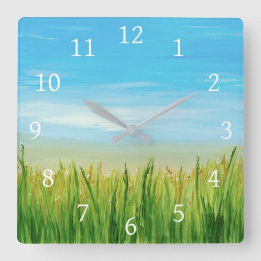 風景465 スクエア壁時計 (正面)