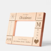 風景6x4クリスマスファミリーパーソナライズされた レーザー彫刻フレーム (左)