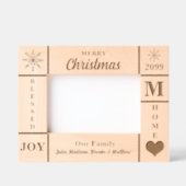 風景6x4クリスマスファミリーパーソナライズされた レーザー彫刻フレーム (正面)