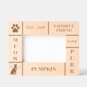 風景6x4ペットメモリアルエンジェルキャットネーム年 レーザー彫刻フレーム (正面)