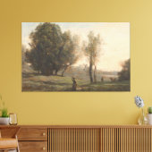 風景、カミーユ・コロー、c.1872 キャンバスプリント (インサイチュ (リビング))