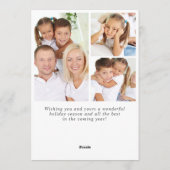 風景 クリスマスリース ホーリー ベリー 松の写真 挨 シーズンカード (裏面)