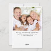 風景 クリスマスリース ホーリー ベリー 松の写真 挨 シーズンカード (裏面)