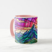 風景 ステンドグラス コーヒーマグ カップ ギフト  (正面左)