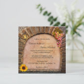 風景 ワイン ブドウ園 ワイナリー 結婚式 招待状 (スタンド正面)