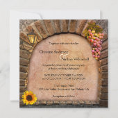 風景 ワイン ブドウ園 ワイナリー 結婚式 招待状 (正面)