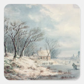 風景：冬 スクエアシール (正面)