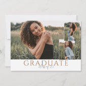 風景 卒業写真発表 コラージュ付き 招待状 (正面)