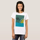 風景 太陽 緑 抽象 カラフル アート おしゃれ Tシャツ (正面フル)