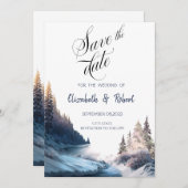 風景、自然、フォレスト日付の保存 セーブザデート (正面/裏面)