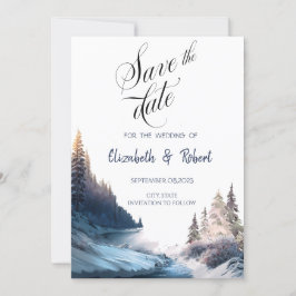 風景、自然、フォレスト日付の保存 セーブザデート