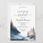 風景、自然、森のブライダルシャワー 招待状 (正面)