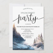 風景、自然、森の婚約 招待状 (正面)