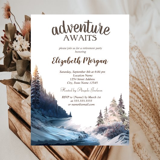 風景,自然,森 退職パーティー 招待状