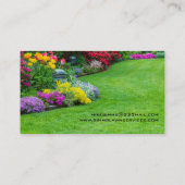 風景、芝生気に、庭師、プロフェッショナル 名刺 (裏面)