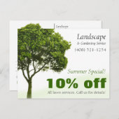 風景、芝生、園芸用マーケティングはがき ポストカード (正面/裏面)