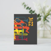 風楽器ジャズミュージシャントランペットミュージックラバー ポストカード (スタンド正面)