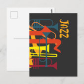 風楽器ジャズミュージシャントランペットミュージックラバー ポストカード (正面/裏面)