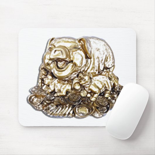 風水のブタ マウスパッド (マウス)