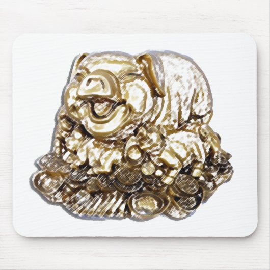 風水のブタ マウスパッド (正面)