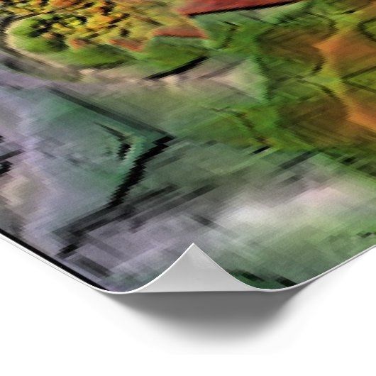 風水の直感的なエネルギーからのオリジナルのアートワーク ポスター (角)