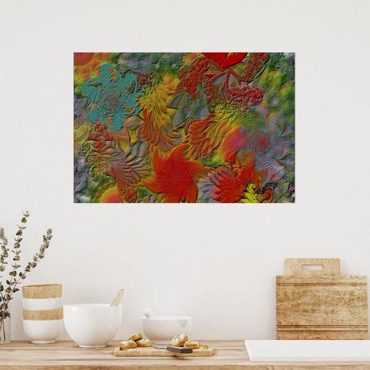 風水の直感的なエネルギーからのオリジナルのアートワーク ポスター (キッチン)