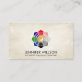 風水バグアパクアロータス花びら 名刺 (正面)