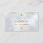 風水バグアラグジュアリー金ゴールドとパール 名刺 (裏面)