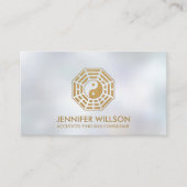 風水バグアラグジュアリー金ゴールドとパール 名刺 (正面)