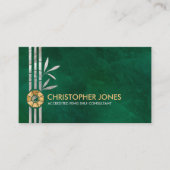 風水バグア/パクアとラッキー竹 名刺 (正面)