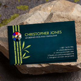 風水バグア/パクアとラッキー竹 名刺