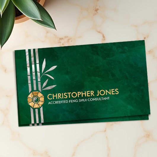 風水バグア/パクアとラッキー竹 名刺