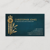 風水バグア/パクアとラッキー竹 名刺 (正面)