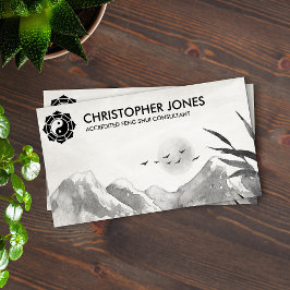 風水バグア/パクアロータスの水彩風景 名刺