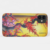 風水ピンク桜ブランチアンドライジングサンさくらんぼ Case-Mate iPhoneケース (裏面(横))