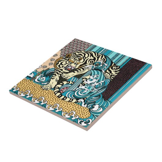 風水白虎 タイル (側面)